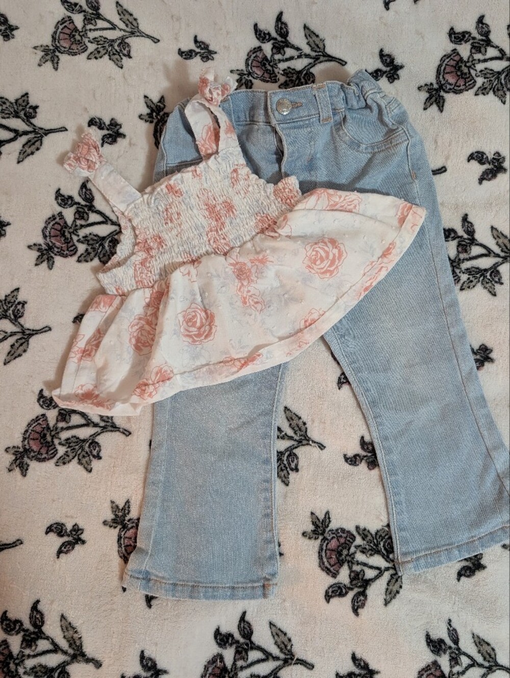18M Floral & Jeans Outfit